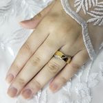 Aliança de Casamento Revestida em Ouro 7mm Infinity - Combo 