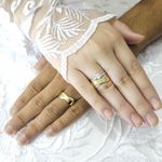 Aliança de Noivado e Casamento Revestida em Ouro 7mm Infinity - Peça Unitária 