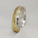 Aliança de Casamento em Ouro e Prata Maciço Marriage Glow - Combo