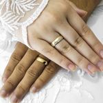 Aliança de Noivado e Casamento em Ouro e Prata Maciço Marriage Glow - Par