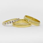 Aliança de Noivado e Casamento em Ouro Maciço 5mm Abaulada Radiant Promisse - Peça Unica 