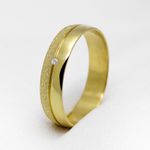 Aliança de Casamento em Ouro Maciço 5mm Abaulada Radiant Promisse - Combo