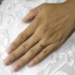 Aliança de Noivado e Casamento em Ouro Maciço 2mm Abaulada Silver Promise - Peça Unica