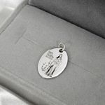 Pingente Oval Santa Filomena em Prata 955