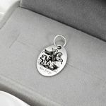 Pingente Oval de São Jorge em Prata 995