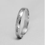 Aliança de Casamento em Ouro 18k com pedras diamonics Portugal - Par 