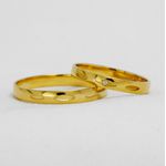 Aliança de Casamento em Ouro 18k com pedras diamonics Portugal - Par 