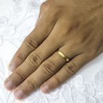 Aliança de Casamento em Ouro 18k com pedras diamonics Portugal - Par 