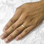 Aliança de Noivado e Casamento em Ouro e Prata Chanfrada Sapphire Promise - Par