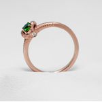 Anel em Ouro 18k com Pedra verde Snake - Peça Única 