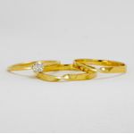 Par de Aliança de Casamento ou Noivado em Ouro 18k ou 14k Twisted Gold - Par