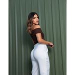 Blusa Decote Ombro a Ombro Marrom