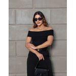 Blusa Decote Ombro a Ombro Preta