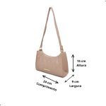 Bolsa Baguete Matelassê Amendoa