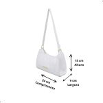 Bolsa Baguete Matelassê Branca