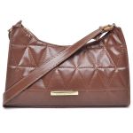 Bolsa Baguete Matelassê Caramelo