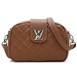 Bolsa Quilted transversal caramelo