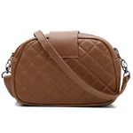 Bolsa Quilted transversal caramelo