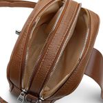 Bolsa Quilted transversal caramelo