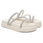 Papete 3 tiras Strass Off White