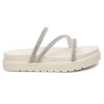 Papete 3 tiras Strass Off White