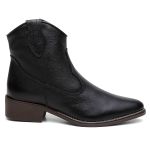 Bota Cano Baixo Western Preta