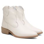 Bota Cano Baixo Western Marfim