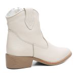 Bota Cano Baixo Western Marfim