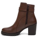 Bota Cano Baixo Salto Bloco Chelsea Pinhão
