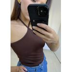 Blusa Frente Única Marrom