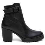 Bota Cano Baixo Salto Bloco Chelsea Preta