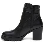 Bota Cano Baixo Salto Bloco Chelsea Preta