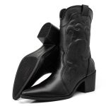 Bota Texana Cano Médio Preta