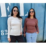 Blusa Manga Longa Marrom