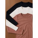 Kit Inverno blusas manga longas lisas
