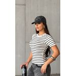 T-shirt Confort Listrada Off-Preta