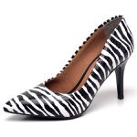 Scarpin Zebra Salto Médio