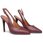 Scarpin Slingback Salto Alto Marsala