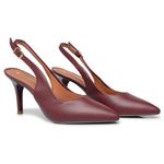 Scarpin Slingback Salto Médio Marsala