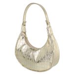 Bolsa Maitê Croco Metal Ouro