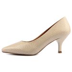 Scarpin Cobra Off White Salto Baixo