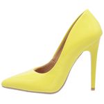 Scarpin Salto Alto Verniz Amarelo