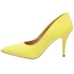 Scarpin Verniz Amarelo Salto Médio