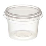 Pote Plástico PP Redondo Prafesta com Tampa 145ml c/25x24 und