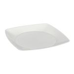 Prato Plástico Prafesta Quadrado Branco 16cm c/30x10 und