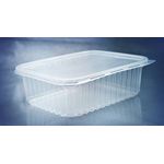 Pote Plástico PP Retangular Prafesta com Tampa 1000ml c/24 und