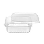 Pote Plástico PP Retangular Prafesta com Tampa 150ml c/20 und