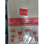 Saco de Papel SOS Pluma ABS Imp. Verm. M C/ 50 UND 19,0X12X26CM