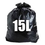 Saco Lixo Preto Reforçado 15Litro C/00 UND 39x58x0,004