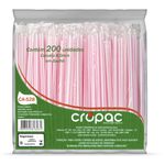 Canudo Biodegradável Cropac 8mm Sachê 205x8mm c/06x200 und